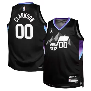 Comodo Bellissimo Delizioso Jordan Clarkson Utah Jazz Jordan Brand Youth Swingman Jersey Statement Edition Black  per i veri fan
