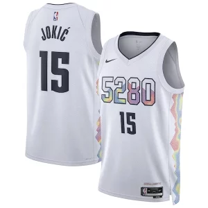 Comodo Carino Nikola Jokic Denver Nuggets Nike Unisex 2024/25 Swingman Player Jersey City Edition White  per i veri fan