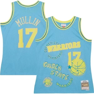 Comodo Delizioso Chris Mullin Golden State Warriors 1993/94 Swingman Sidewalk Sketch Jersey Light Blue  per i veri fan