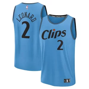 Comodo Kawhi Leonard LA Clippers 2024/25 Fast Break Player Jersey City Edition Light Blue  per i veri fan
