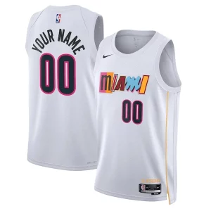 Comodo Miami Heat Nike Unisex 2022/23 Swingman Custom Jersey City Edition White  per i veri fan