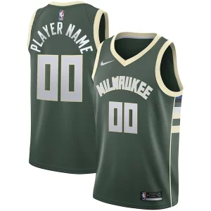 Comodo Moderno Milwaukee Bucks Nike Swingman Custom Jersey Green Icon Edition  per i veri fan
