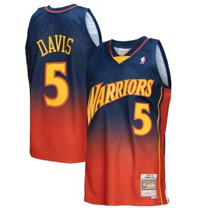 Comodo Raffinato Baron Davis Golden State Warriors 2006/07 Hardwood Classics Fadeaway Swingman Player Jersey Navy/Orange  per i veri fan
