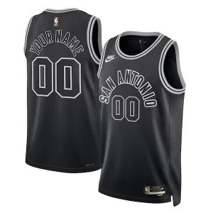Cool Carino Classico San Antonio Spurs Nike Unisex 2022/23 Custom Swingman Jersey Classic Edition Black  per i veri fan