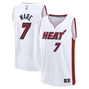 Stupendo Duraturo Attraente Kel'el Ware Miami Heat Fast Break Replica Player Jersey Association Edition White  per i veri fan