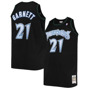 Cool Gorgeous Kevin Garnett Minnesota Timberwolves 1997/98 Big & Tall Hardwood Classics Swingman Jersey Black  per i veri fan