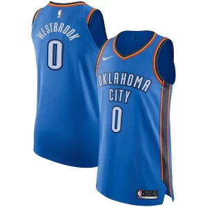 Cool Gorgeous Prestigioso Russell Westbrook Oklahoma City Thunder Nike Authentic Player Jersey Icon Edition Blue  per i veri fan