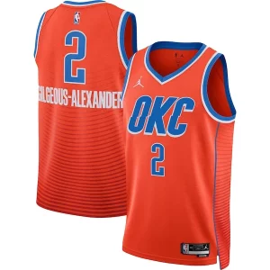 Cool Gorgeous Shai Gilgeous Alexander Oklahoma City Thunder Jordan Brand Unisex Swingman Jersey Statement Edition Orange  per i veri fan