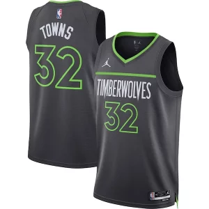 Cool Incantevole Karl Anthony Towns Minnesota Timberwolves Jordan Brand Unisex Swingman Jersey Statement Edition Charcoal  per i veri fan