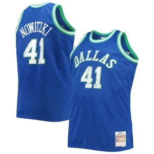 Cool Robusto Elegante Dirk Nowitzki Dallas Mavericks Big & Tall 1998/99 NBA 75th Anniversary Diamond Swingman Jersey Blue  per i veri fan