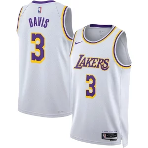 Cool Trendy Robusto Anthony Davis Los Angeles Lakers Nike Unisex Swingman Jersey Association Edition White  per i veri fan