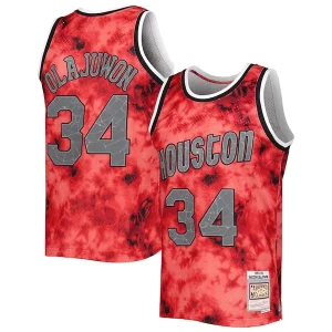 Cool Versatile Elegante Hakeem Olajuwon Houston Rockets 1993/94 Galaxy Swingman Jersey Red  per i veri fan
