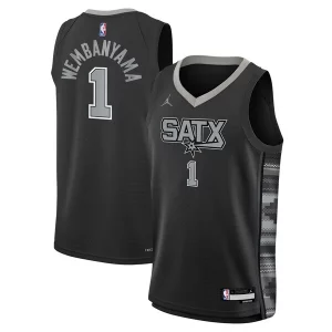 Cool Versatile Victor Wembanyama San Antonio Spurs Jordan Brand Youth Swingman Jersey Statement Edition Black  per i veri fan