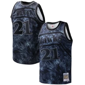 Delizioso Dominique Wilkins Atlanta Hawks Hardwood Classics 1986/87 Tie Dye Swingman Jersey Black  per i veri fan