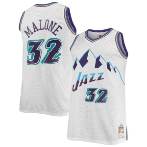 Delizioso Duraturo Karl Malone Utah Jazz 1996/97 Big & Tall Hardwood Classics Swingman Jersey White/Purple  per i veri fan