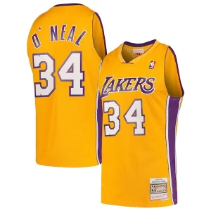 Delizioso Gorgeous Shaquille O'Neal Los Angeles Lakers Hardwood Classics Swingman Jersey Gold  per i veri fan