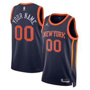 Delizioso New York Knicks Jordan Brand Unisex 2022/23 Swingman Custom Jersey Statement Edition Navy  per i veri fan