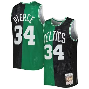 Delizioso Paul Pierce Boston Celtics Hardwood Classics 2007/08 Split Swingman Jersey Black/Kelly Green  per i veri fan