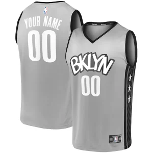Delizioso Prestigioso Trendy Brooklyn Nets Youth Custom Fast Break Replica Jersey Gray Statement Edition  per i veri fan