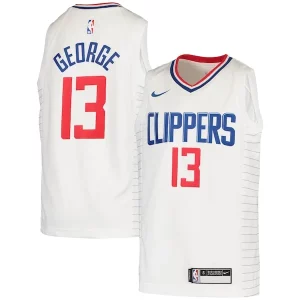 Delizioso Raffinato Paul George LA Clippers Nike Youth 2020/21 Swingman Jersey Association Edition White  per i veri fan