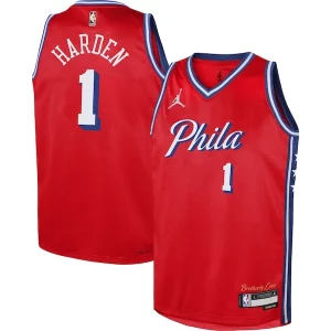 Delizioso Stupendo Eccezionale James Harden Philadelphia 76ers Jordan Brand Youth Swingman Jersey Statement Edition Red  per i veri fan