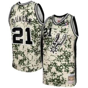 Delizioso Stupendo Sofisticato Tim Duncan San Antonio Spurs 2013/14 Swingman Jersey Camo  per i veri fan