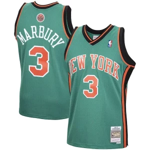 Duraturo Attraente Stephon Marbury New York Knicks 2001/02 Hardwood Classics Swingman Jersey Green  per i veri fan
