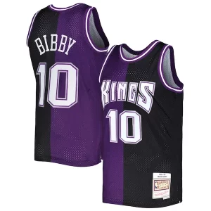 Duraturo Fantastico Mike Bibby Sacramento Kings Hardwood Classics 2001/02 Split Swingman Jersey Purple/Black  per i veri fan