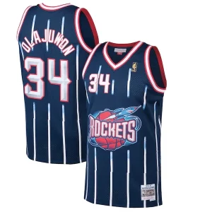 Duraturo Hakeem Olajuwon Houston Rockets 1996/97 Hardwood Classics Swingman Jersey Navy  per i veri fan