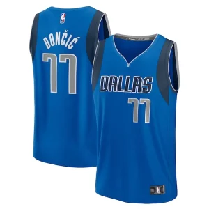 Sofisticato Fantastico Luka Dončić Dallas Mavericks Fast Break Replica Player Jersey Icon Edition Blue  per i veri fan