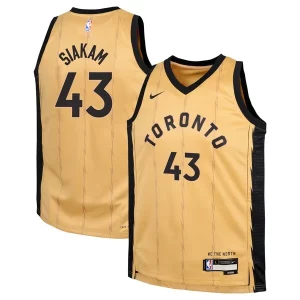 Duraturo Pascal Siakam Toronto Raptors Nike Youth Swingman Replica Jersey City Edition Gold  per i veri fan