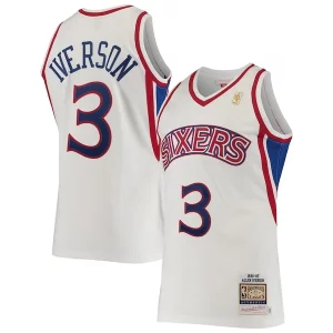 Duraturo Pratico Eccezionale Allen Iverson Philadelphia 76ers 1996/97 Hardwood Classics Authentic Jersey White  per i veri fan
