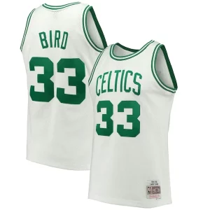 Duraturo Prestigioso Larry Bird Boston Celtics Hardwood Classics 1985/86 Swingman Jersey White/Kelly Green  per i veri fan