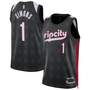 Duraturo Raffinato Comodo Anfernee Simons Portland Trail Blazers Nike Unisex 2024/25 Swingman Player Jersey City Edition Black  per i veri fan