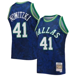 Duraturo Sofisticato Robusto Dirk Nowitzki Dallas Mavericks Hardwood Classics 1998/99 Lunar New Year Swingman Jersey Blue  per i veri fan