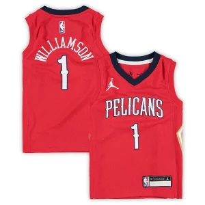 Duraturo Versatile Zion Williamson New Orleans Pelicans Jordan Brand Preschool 2020/21 Fast Break Replica Jersey Statement Edition Red  per i veri fan