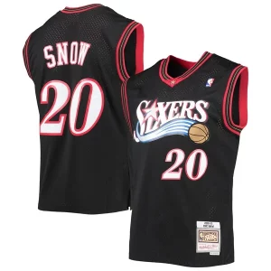 Eccezionale Bellissimo Eric Snow Philadelphia 76ers 2000/01 Hardwood Classics Swingman Jersey Black  per i veri fan