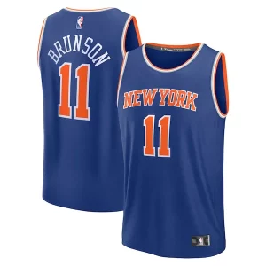 Delizioso Jalen Brunson New York Knicks Fast Break Replica Player Jersey Icon Edition Blue  per i veri fan