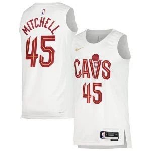 Eccezionale Donovan Mitchell Cleveland Cavaliers Nike Unisex Swingman Jersey Association Edition White/Wine  per i veri fan