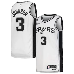 Eccezionale Keldon Johnson San Antonio Spurs Nike Unisex Swingman Jersey Association Edition White/Black  per i veri fan