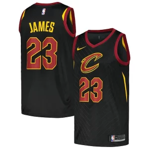 Eccezionale Magnifico LeBron James Cleveland Cavaliers Nike Swingman Player Jersey Statement Edition Black  per i veri fan