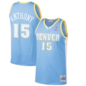 Eccezionale Robusto Carmelo Anthony Denver Nuggets Hardwood Classics Swingman Jersey Light Blue  per i veri fan