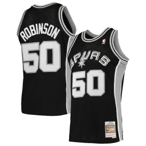 Eccezionale Sofisticato David Robinson San Antonio Spurs 1991/92 Hardwood Classics Swingman Jersey Black  per i veri fan
