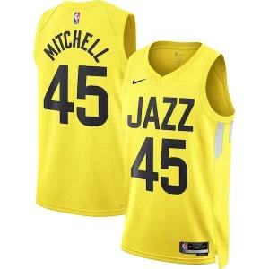 Eccezionale Splendido Cool Donovan Mitchell Utah Jazz Nike Unisex Swingman Jersey Icon Edition Gold  per i veri fan