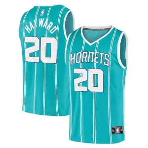Eccezionale Splendido Pratico Gordon Hayward Charlotte Hornets 2020/21 Fast Break Replica Player Jersey Teal Icon Edition  per i veri fan
