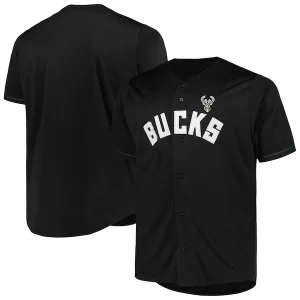 Eccezionale Stupendo Versatile Milwaukee Bucks Profile Big & Tall Pop Jersey Black  per i veri fan
