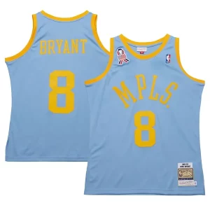 Elegante Bellissimo Cool Men's Los Angeles Lakers Kobe Bryant Powder Blue 2001/02 Hardwood Classics Authentic Player Jersey  per i veri fan