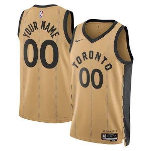 Elegante Comodo Toronto Raptors Nike Unisex 2023/24 Custom Swingman Jersey Gold City Edition  per i veri fan