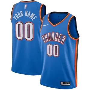 Elegante Cool Oklahoma City Thunder Nike Custom Swingman Jersey Icon Edition Blue  per i veri fan