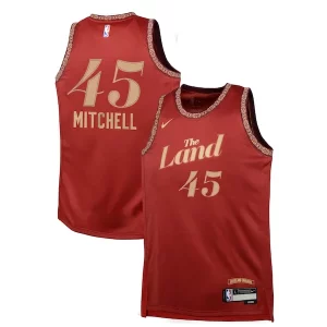 Elegante Delizioso Moderno Donovan Mitchell Cleveland Cavaliers Nike Youth Swingman Replica Jersey City Edition Wine  per i veri fan